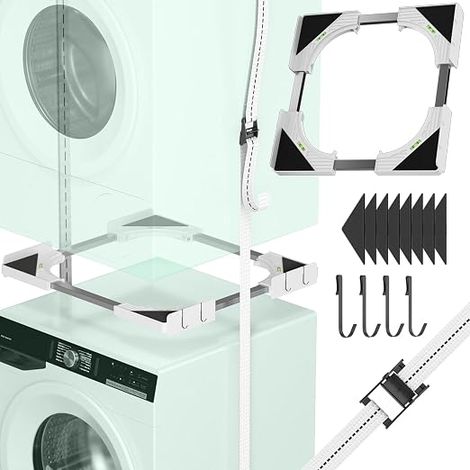 Universal Washing Machine Dryer Overlay Kit White M (1/5)