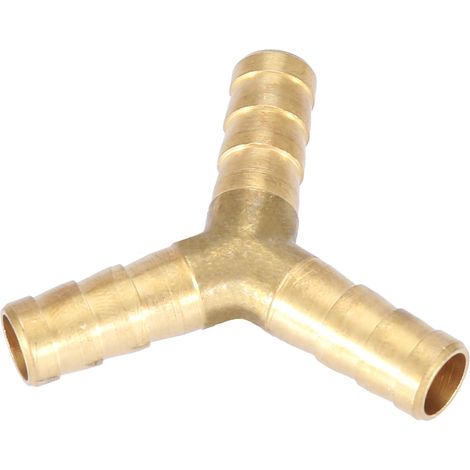 Raccord de tuyau en Y à 3 voies en laiton avec embout cannelé, pour air, eau et gaz (diamètre extérieur 8 mm, 4 pièces) (1/5)
