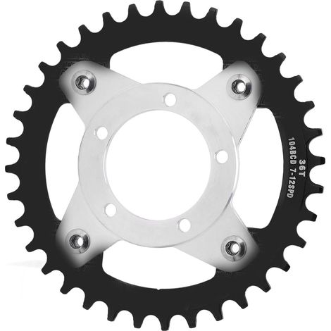 Kit de conversion de chaîne pour moteur Bafang BBS01 BBS02, plateau 36T 104BCD, adaptateur pour transmission mid-drive, couleur noire. (1/5)