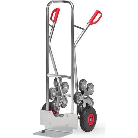 Fetra Aluminium-Treppenkarre, mit fünfarmigen Radsternen, Schaufelbreite 320mm (1/3)