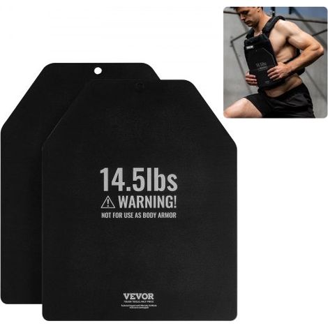 Gewichtsplatten für Gewichtsweste 13,2 kg Set (2 x 6,6 kg), Flache Gewichtswestenplatten für WODs & Funktionelles Training, Ergonomisches Zusatzgewicht für Krafttraining, Laufen & Fitness (1/5)