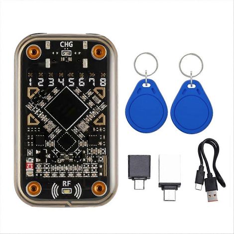 Lecteur de puces RFID Chameleon Ultra + 2 porte-clés CUID, émulateur de cartes à puce sans contact, décodage de badges 125 kHz/13,56 MHz (1/5)