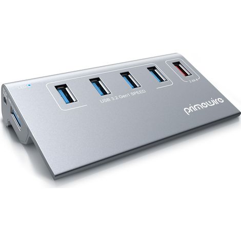 Primewire - USB HUB 3.2 Gen1, USB Adapter, USB Verteiler, 5-Port, kompatibel mit Windows Desktop-PCs, Notebooks, Laptops, MacBooks (bis 2015), Mac (1/5)