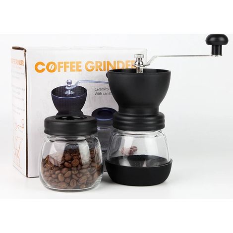 Accessoire pour moulin à café, 312 g, céramique, verre, manuel, meules en céramique, pour le dosage, le nettoyage ou l'entretien lors de la préparation de café expresso.-AquaForge (1/5)