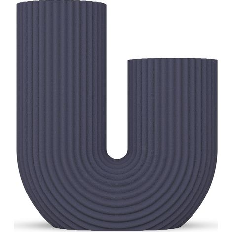 Vase - Décoration d'herbe de la pampa, vase à fleurs moderne, vase décoratif de table, vases design - Fabriqué en Allemagne en PLA bio (violet) (1/5)