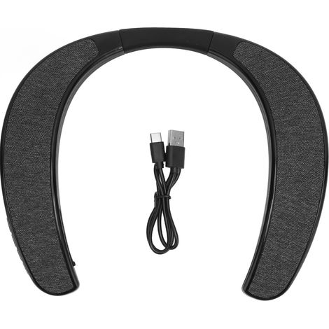 Enceinte Bluetooth Portative avec Collier pour Sports et Voyages, Main Libre Stéréo pour Intérieur et Extérieur (1/5)
