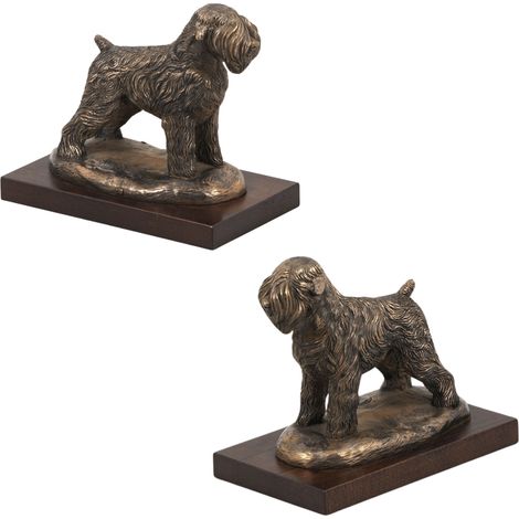 Terrier negro ruso: estatuilla de perro, figura de oficina, trofeo para una exposición canina de Art-Dog. (1/5)