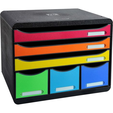 Fichero cajones sobremesa exacompta iderama arlequin 6 cajones multicolores 270x355x271 mm
