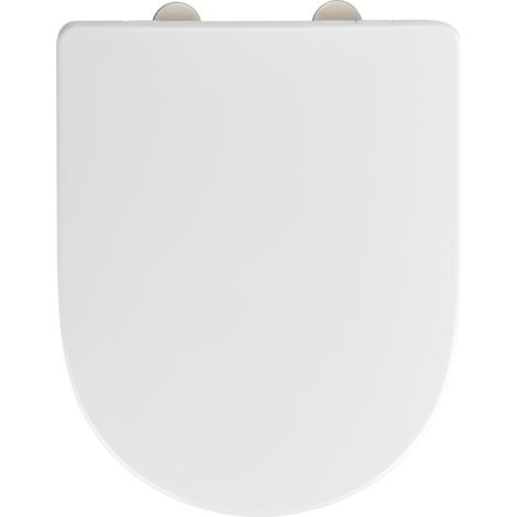 Wenko – Abattant WC Duroplast antibactérien 36,5 x 47 cm – Soft close – Fixation inox – Facile à nettoyer – Design universel (1/4)