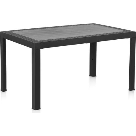 SHAF mesa resina dream antracita 140x85 cm , Mesa resina Dream antracita 140x85 cmIdeal para jardín y exterioresResistente a la intemperieFabricada en resina de alta ca (1/7)
