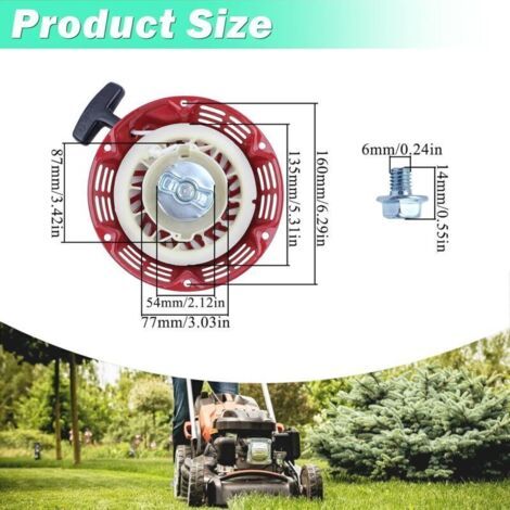 Ensemble de Démarreur à Rappel pour HONDA GX200 GX160 GX140 GX120 168F et Moteur 5.5HP 6.5HP, Lanceur avec Des Vis et Bougie Démarrage à Tirette Pièces de Rechange (1/3)
