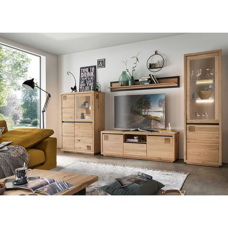 Wohnzimmer Komplett Set 5-teilig modern in massiver Eiche WINCHESTER-69 (1/5)