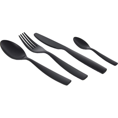 Alessi Dressed en Plein Air Set di Posate, Melammina, Nero (1/3)