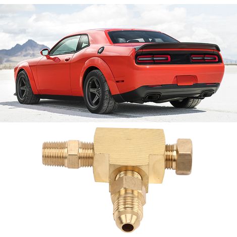 Kit de connecteur en T 4AN 1/8" NPT pour capteur de pression d'alimentation en huile turbo (Référence : TU-CGQ310) (1/5)