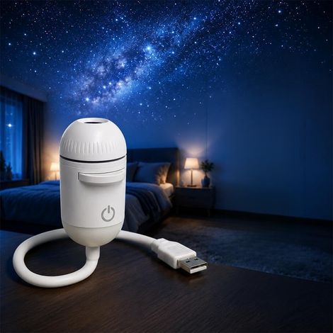 Mini projecteur d'étoiles galaxie Veilleuse USB LED (1/5)