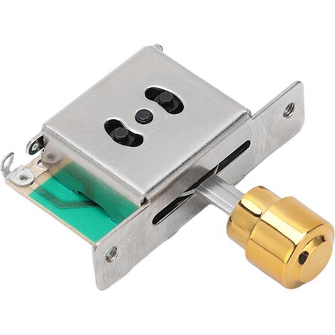 Sélecteur de micros 3 voies doré pour guitare électrique, interrupteur métallique haute résistance (1/5)