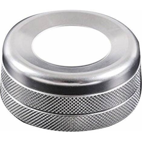 Ring für den Lautstärkereglerknopf aus silberfarbener Aluminiumlegierung, Abdeckung für den Lautstärkereglerknopf, Zierleiste für den Fahrzeuginnenraum (1/5)