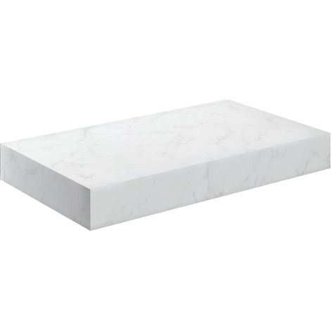 Signature Grove Wall Hung Basin Shelf 800mm Wide - White Marble (1/4)