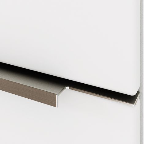 Waschbeckenschrank 60cm in Matt weiß, GHOM-03 mit 1 Softclose-Auszug & Klappe, B/H/T ca. 60/54/35 cm (1/3)