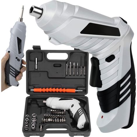 Mini tournevis - 45 pièces avec embouts et chargement USB (1/5)