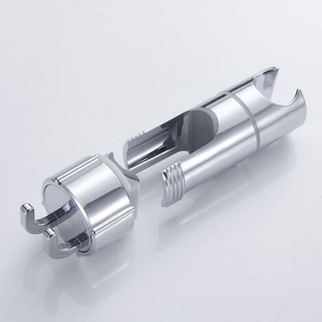 Soffione doccia con supporto, supporto doccia senza foratura, diametro regolabile da 16 a 27 mm, supporto per soffione doccia con ganci, piatto doccia. Distanziatore integrato per proteggere il soffio (1/4)