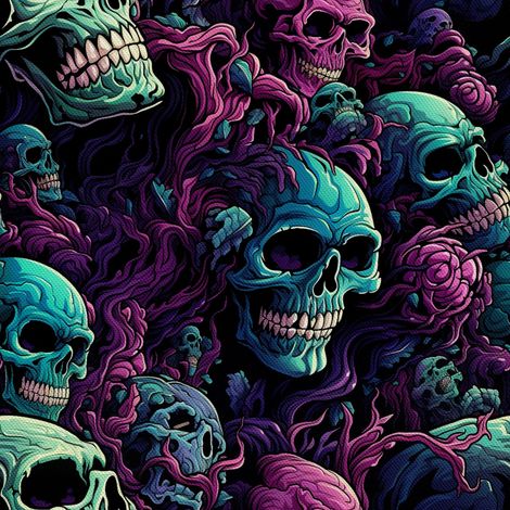 Tela Oxford decorativa para exteriores - Motivo de calavera I DX4613 (1/5)