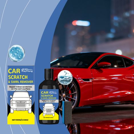 Car Scratch Care Kit: Coating Maintenance, Scratch Removal, Paint Polishing, and Stain Prevention -- Scratch Care Cream 100g + Sponge1 (1/5)