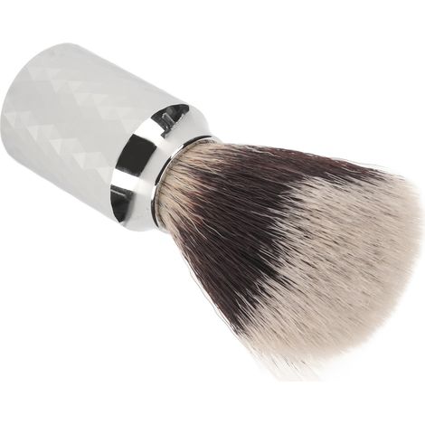 Brosse à barbe en nylon, mousse riche, antidérapant, manche en alliage, élimine les résidus, ergonomique, entretien du poil, accessoire de soin. (1/5)