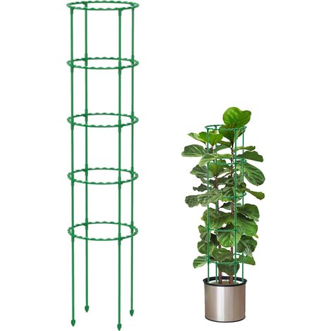 Höhenverstellbare Pflanzenstütze aus ABS, Gartenkäfig, Vertikale Stütze für Blumen und Gemüse (Durchmesser 20 cm, Höhe 15-85 cm) (1/5)