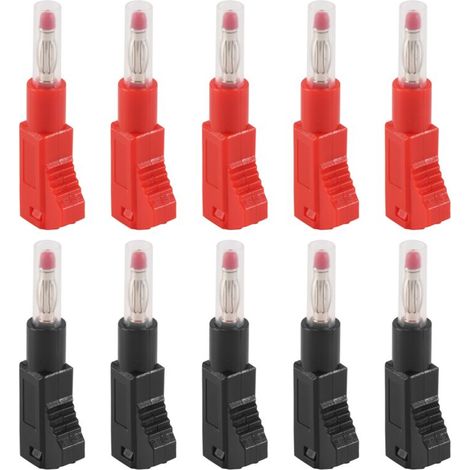 10 set di connettori a banana da 4 mm con guaina termorestringente per filo di saldatura, cavi di prova per multimetro (1/4)