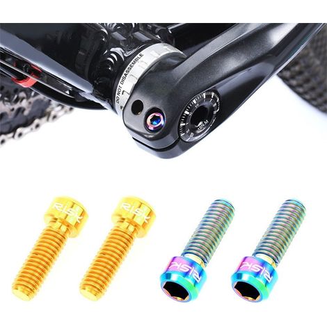 Boulon de serrage de manivelle pour Shimano ULTEGRA HollowTech, M6 x 18 mm en alliage de titane, noir titane (1/5)