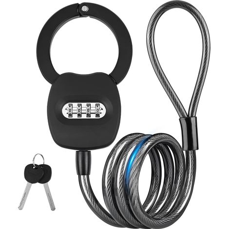 Cadenas Trotinette Electrique, Antivol Trotinette Electrique, Serrure à Menottes électrique, Chaînes Antivol pour Scooter Electriques, Cadenas Trotinette Scooter électrique pour les vélos Moto (1/5)
