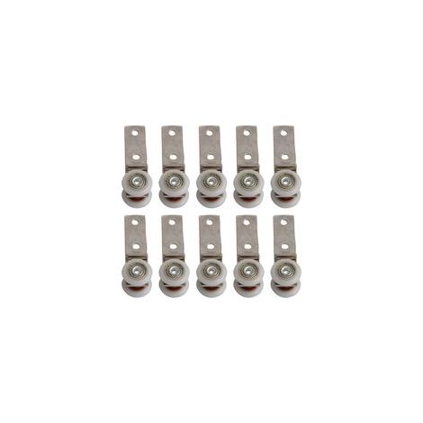 Roulement Bloc de Poulie Métal 6,5 x 1,9 cm – Roues en Plastique pour Porte Coulissante et Fenêtre