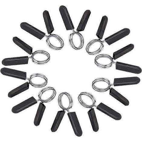 KLVGTIFS PU - Lot de 10 colliers de serrage pour barres d'haltères, compatibles avec les barres d'haltères standard et les anneaux de verrouillage à ressort. Idéal pour les entraînements et la muscula (1/4)
