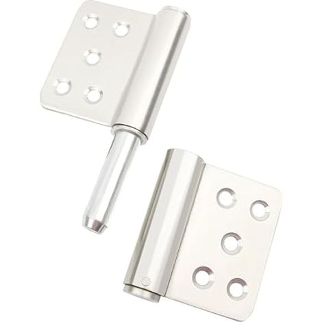 Lot de 2 charnières de porte en acier inoxydable - Charnières à visser pour portes en bois - Angle d'ouverture de 360 ° - 132 x 100 x 18 mm (1/3)
