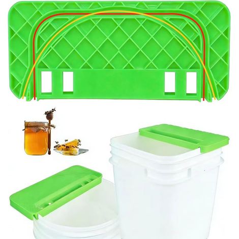 Support de réservoir de désoperculation de miel, 1 pièce, support de grattoir à miel en plastique, support de cadre de rayon pour seaux carrés et ronds de 5 gallons, accessoire de récolte de miel apic (1/5)