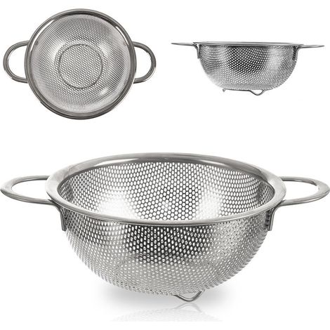 Colino da cucina con manici, scolapasta in acciaio, colino ANETT 16,5cm ORION 124476 (1/5)