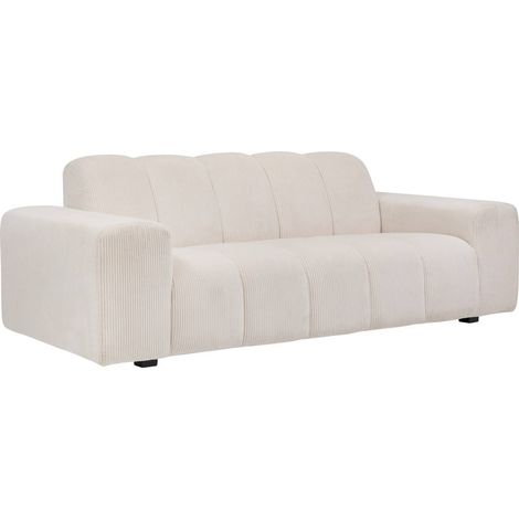 Divano fisso palma 3 posti 212x97 cm avorio - Atmosphera créateur d'intérieur