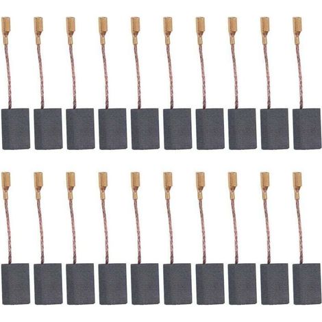Balais à Charbon - 6 x 8 x 13 mm - Compatible Perceuse Meuleuse Sèche-cheveux Mixeur Tondeuse - Lot de 20 (1/4)