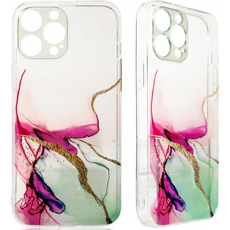 Custodia effetto marmo per Samsung Galaxy A12 5G, cover in gel effetto marmo menta (1/5)
