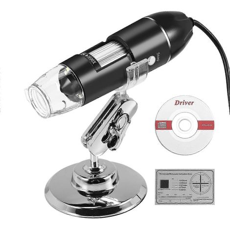 Microscope numérique USB 3 en 1/caméra d'endoscopie avec grossissement réglable et support PC, 1600x. (1/5)