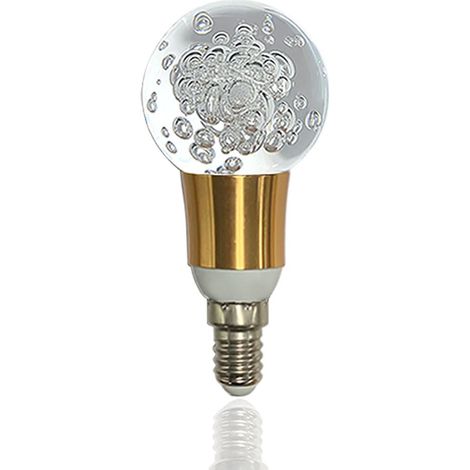 Ampoule Cristal Acrylique 5W à Vis Edison 85-265V, Lumière Chaude 3000K, Culot E14 Ampoule Décorative Professionnelle (1 Pièce E14-B001) [Classe énergétique F] (1/5)