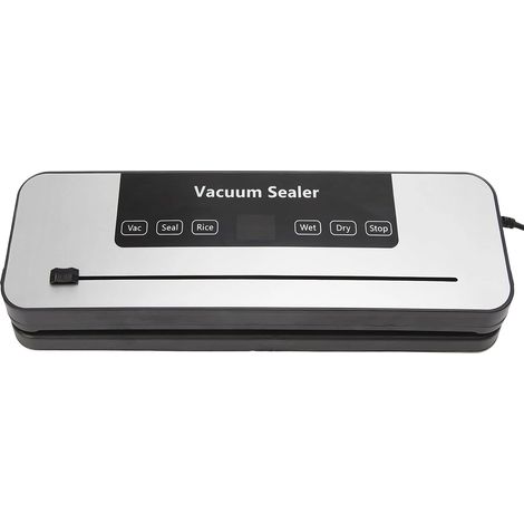 Machine à emballer sous vide, 6 en 1, avec affichage numérique LED, compte à rebours, programme de soudage, mode de scellage, riz, humide, sec pour tout type d'aliment,contient 50 sachets (1/5)