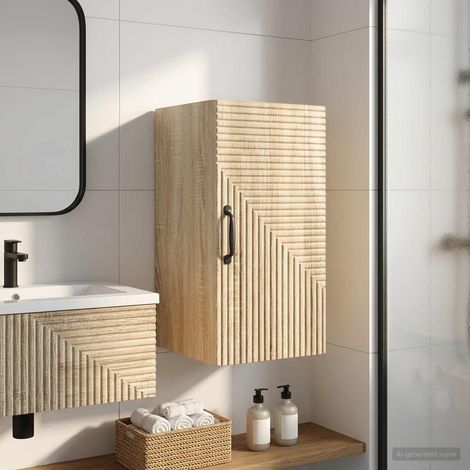 vidaXL Bathroom Wall Cabinet HAARLEM Sonoma Oak 30 x 31 x 59 cm (1/5)
