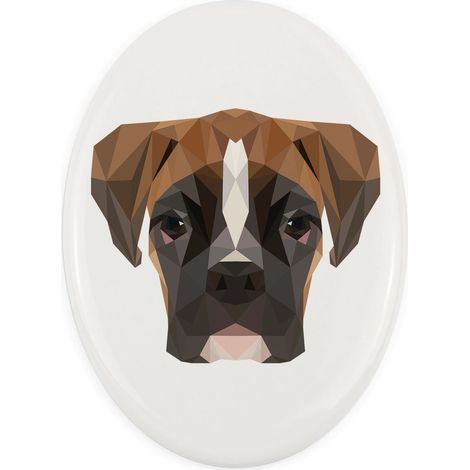 Boxer, Boxer III: una placa geométrica con una foto e inscripción de Art-Dog. (1/4)