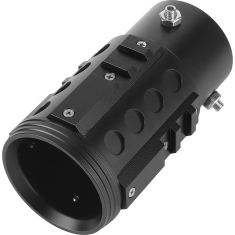 Embout de sortie d'échappement arrière universel en alliage d'aluminium style industriel pour diamètre 38 à 63 mm noir (1/5)