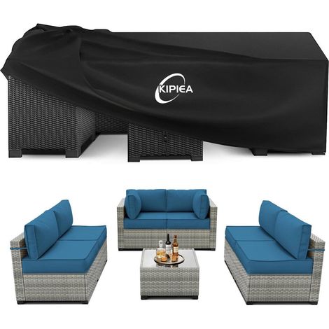 Gartenmöbel Abdeckung Wasserdicht 420D Oxford UV-Schutz Winterfest 228x152x71cm (1/5)