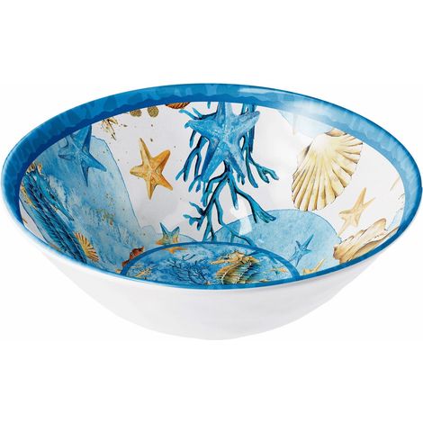 Regalo Italiano Ciotola Melamina Shell D 21,5 Cm H 8 Cm BLU 1 Pz
