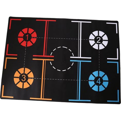 Tapis d'entraînement de basket-ball standard antidérapant pour entraînement des pieds, contrôle des dribbles, tapis de pied auxiliaire, 105,5 x 76 cm pour adultes (1/5)