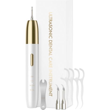 Limpiador dental eléctrico innovador con tecnología ultrasónica.